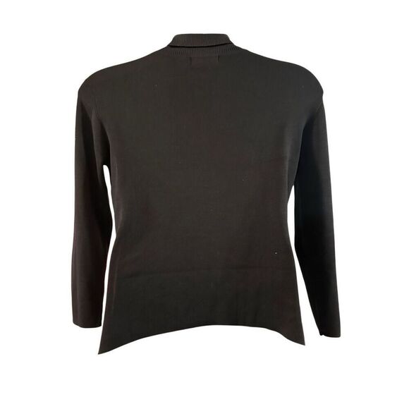 Harold's Women's Black Turtle Neck Pullover Silk Blend Knit Sweater Large - Picture 2 of 3